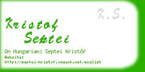 kristof septei business card
