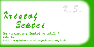 kristof septei business card